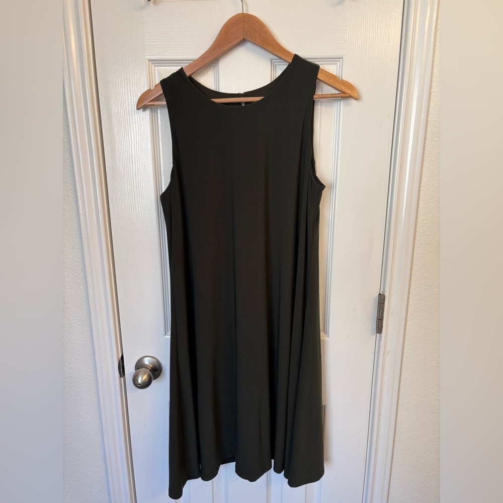 Anne Klein Olive Green Shift Dress - Size 8